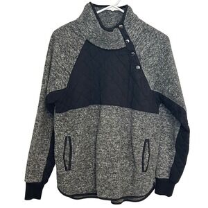 Abercrombie & Fitch Pull Over Button Close Sweatshirt